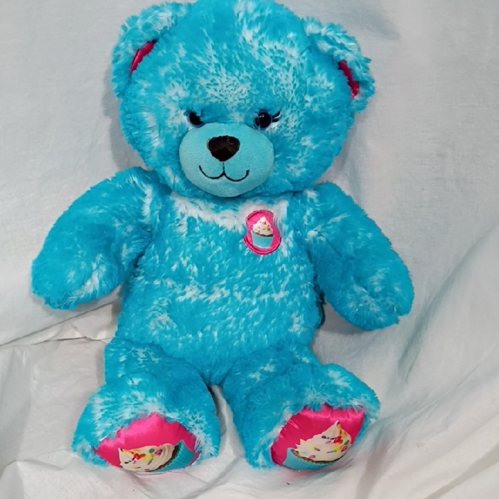 Build-A-Bear "Cakes N Treats Sprinkle"/ "Cupcake Sprinkles" blue teddy bear 2017